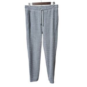 Faherty Seabrook Blue-Grey Knit Drawstring Jogger Pants